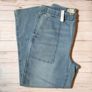 NWT Madewell Pull-On Relaxed Jeans in Bellview Wash Size Small